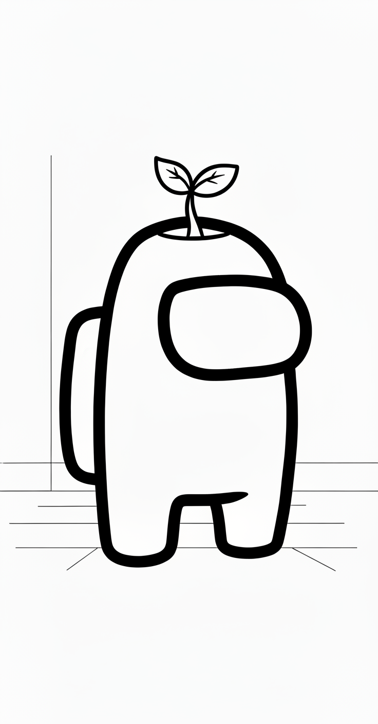 hình tô màu Among Us pdf