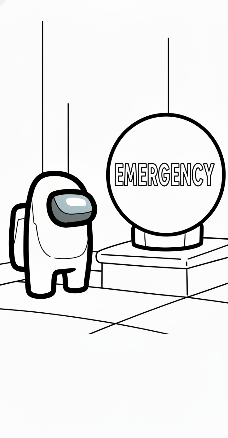 tranh tô màu Among Us miễn phí