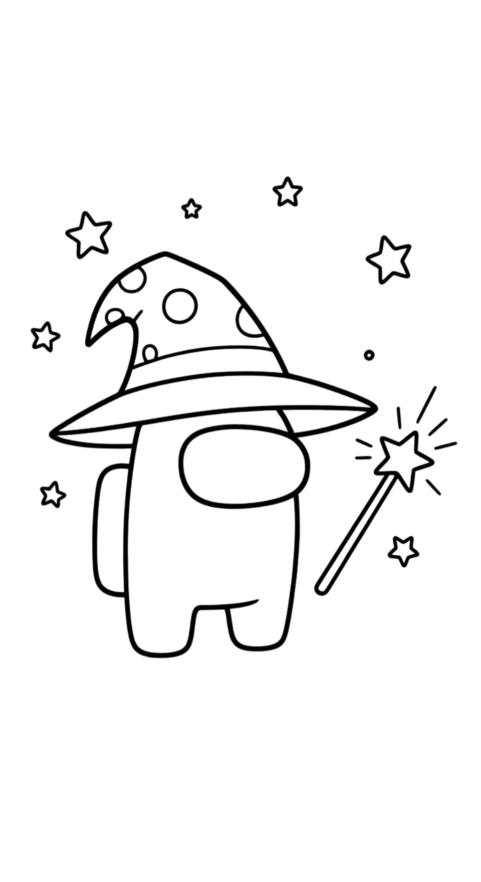 hình tô màu Among Us cho bé 5 tuổi