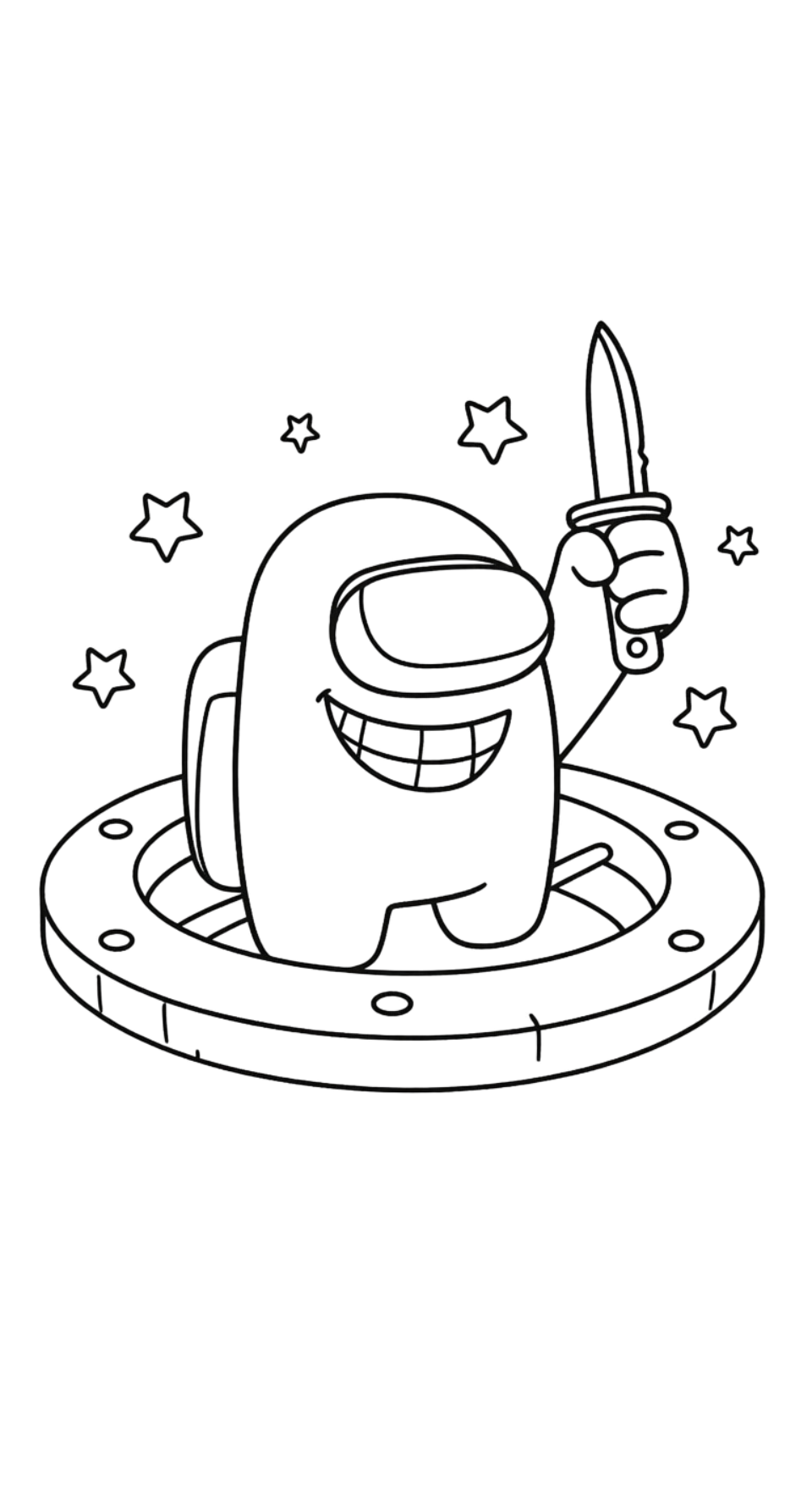 in tranh tô màu Among Us