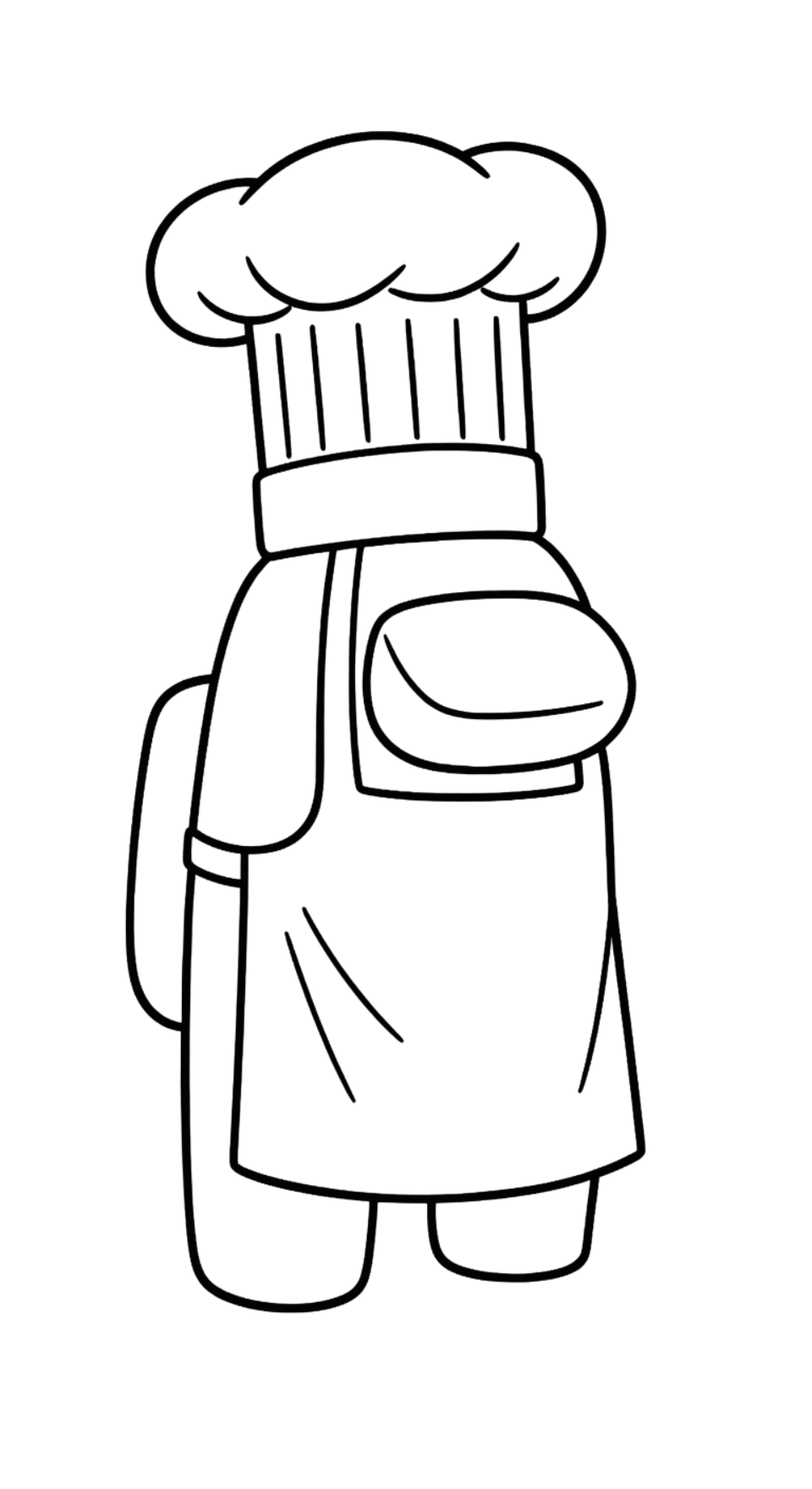 tranh tô màu Among Us cho bé 4 tuổi