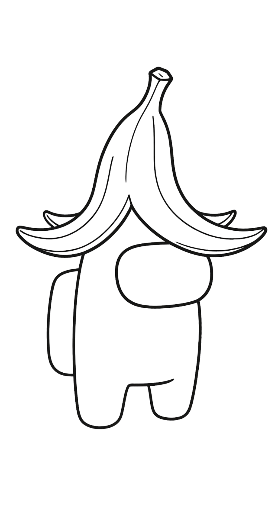 hình tô màu Among Us cho bé 8 tuổi miễn phí