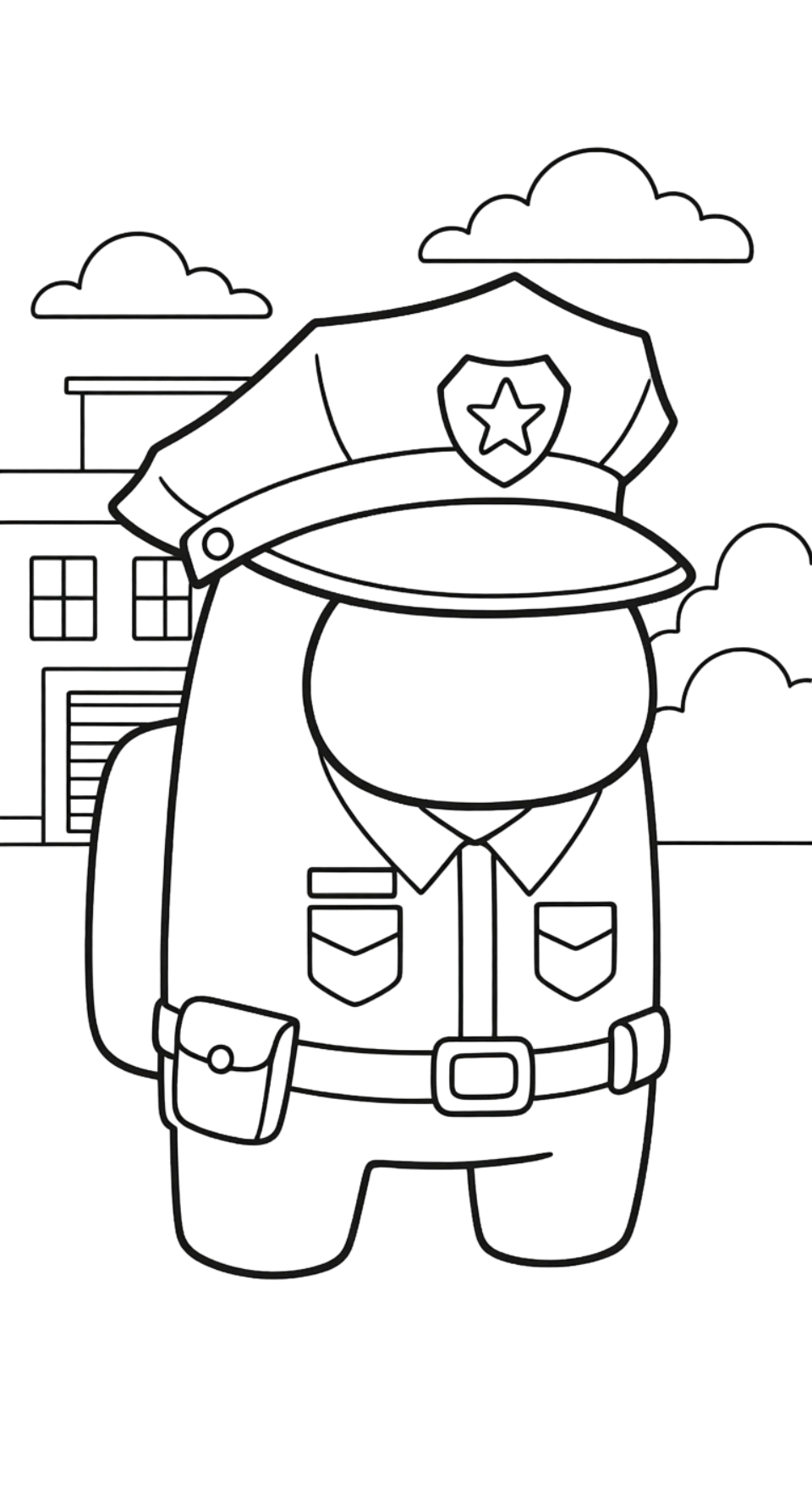 hình tô màu Among Us cho bé 6 tuổi