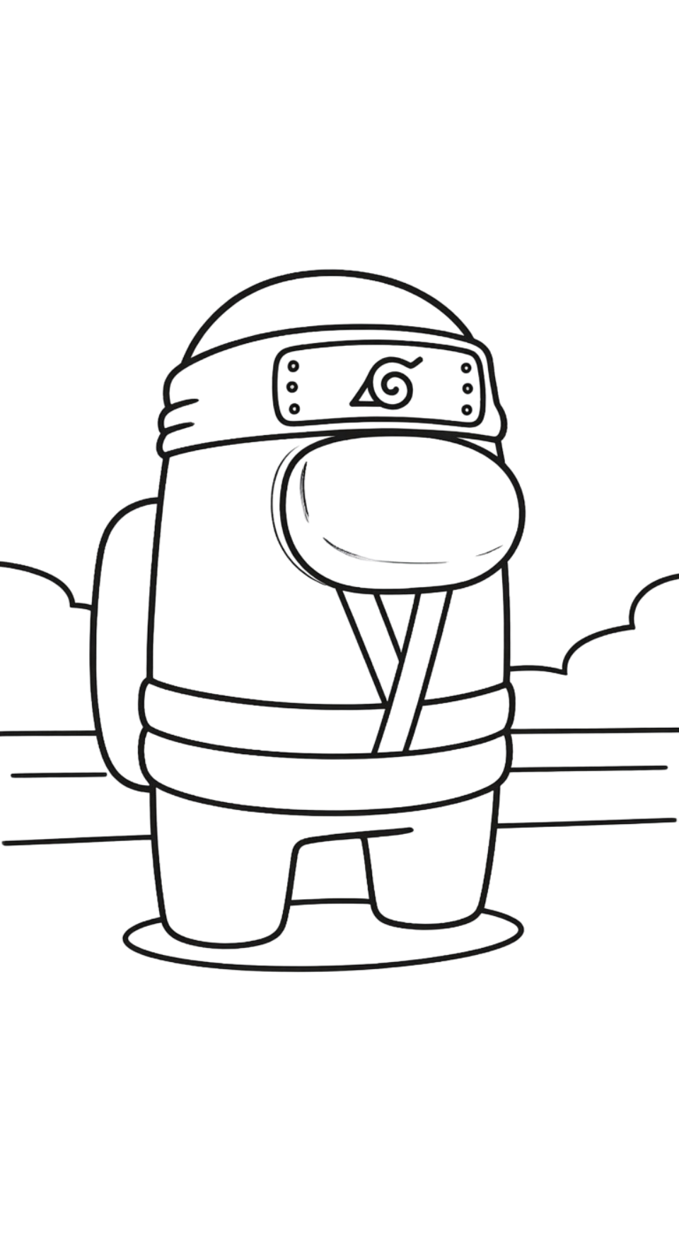 tải tranh tô màu Among Us cho bé 4 tuổi