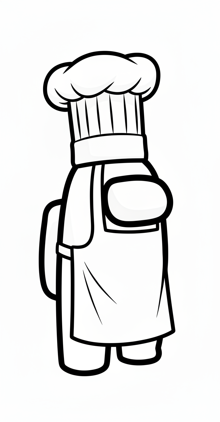 tranh tô màu Among Us cho bé 5 tuổi miễn phí