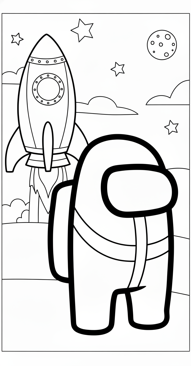 tải file hình tô màu Among Us