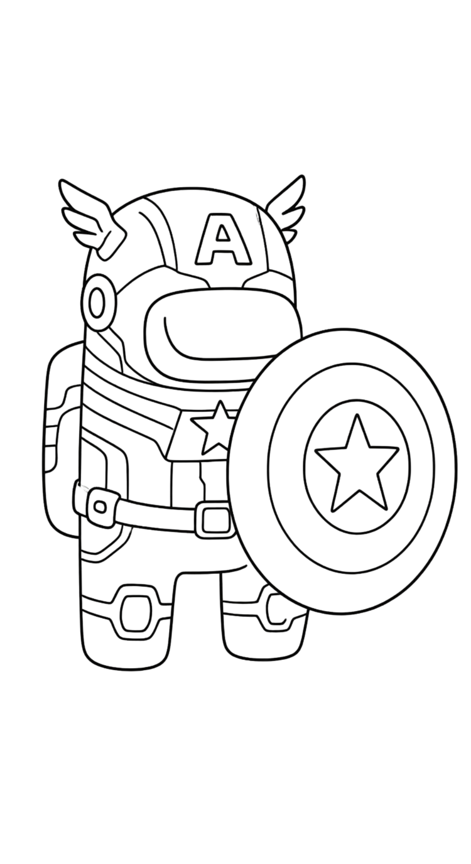 in hình Among Us cho bé tập tô