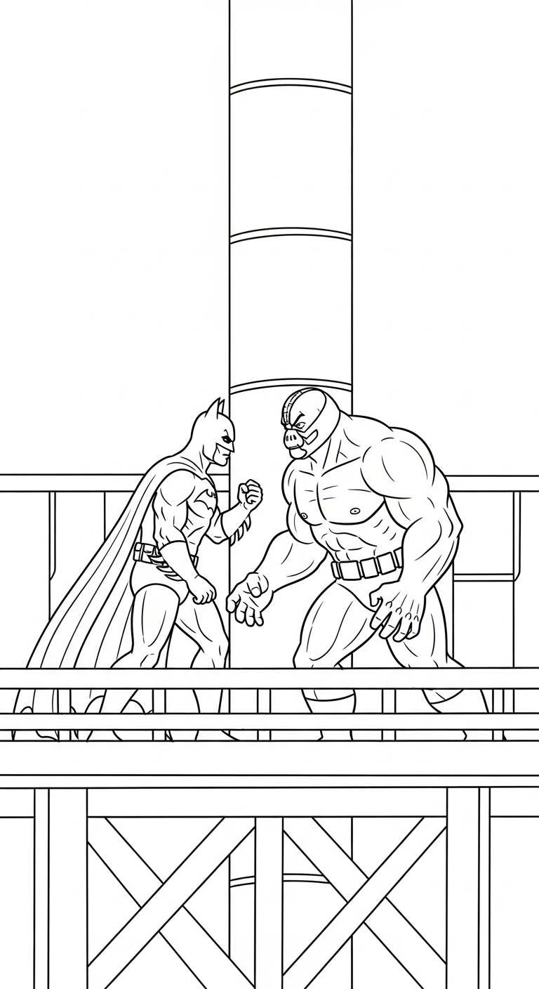 hình tô màu Batman cho bé 6 tuổi miễn phí