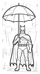 download hình tô màu Batman cho bé