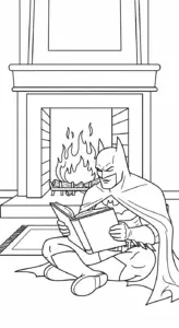 in hình tô màu Batman miễn phí