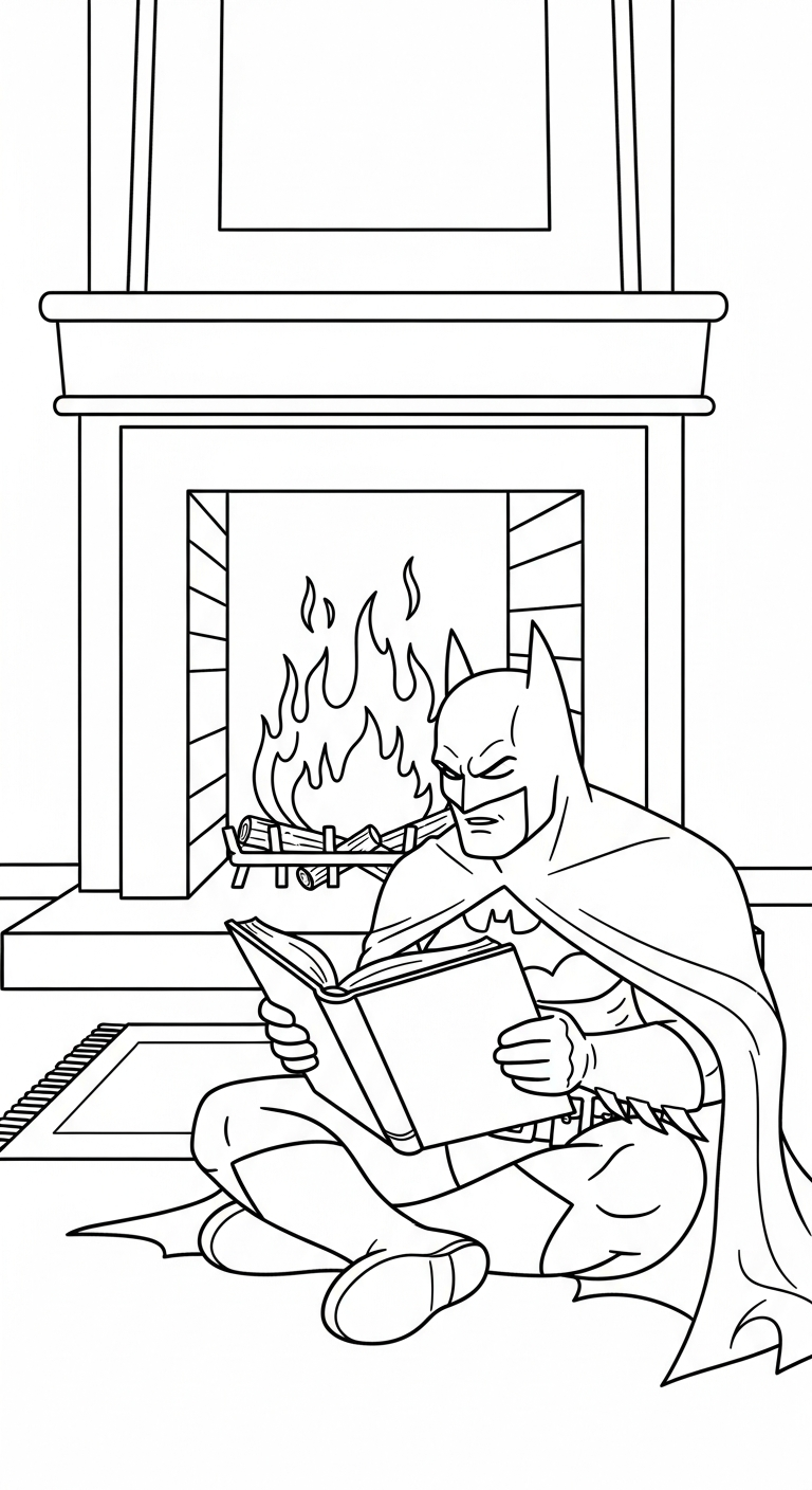 in hình tô màu Batman miễn phí