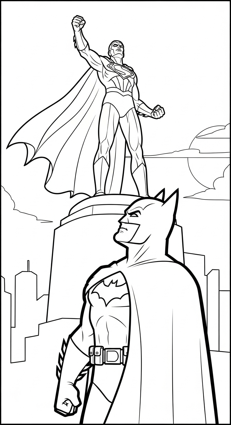 tải hình tô màu Batman cho bé 1