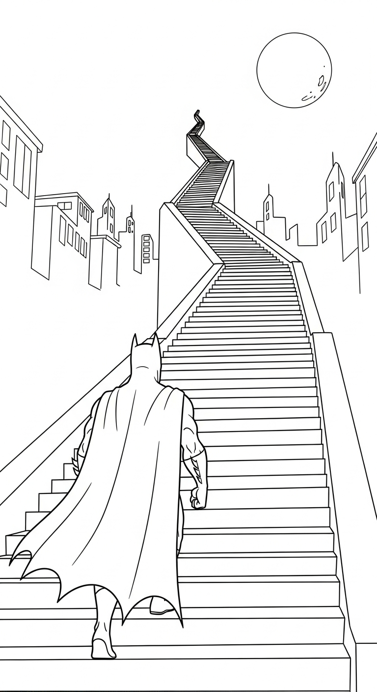 in tranh tô màu Batman cho bé