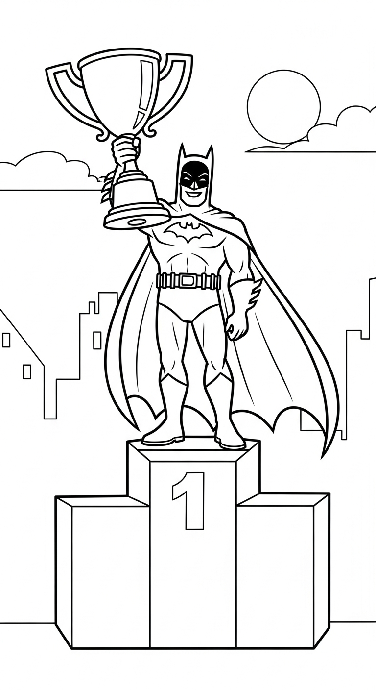 tải tranh tô màu Batman cho bé miễn phí