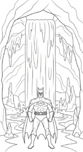 hình tô màu Batman cho bé đơn giản