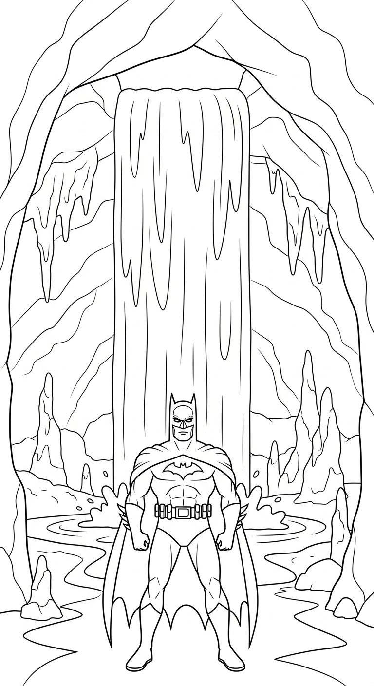 hình tô màu Batman cho bé đơn giản