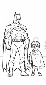 mẫu in tranh tô màu Batman cho bé