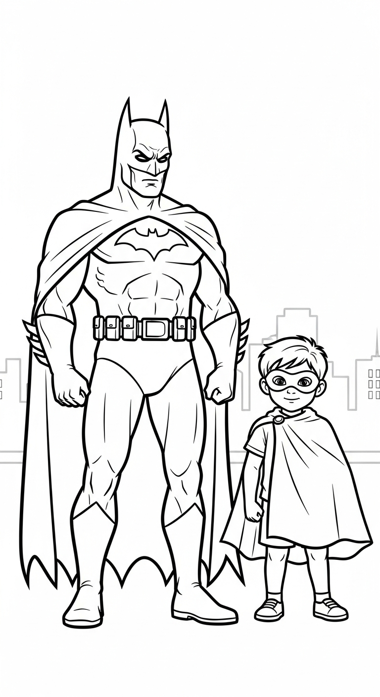 mẫu in tranh tô màu Batman cho bé