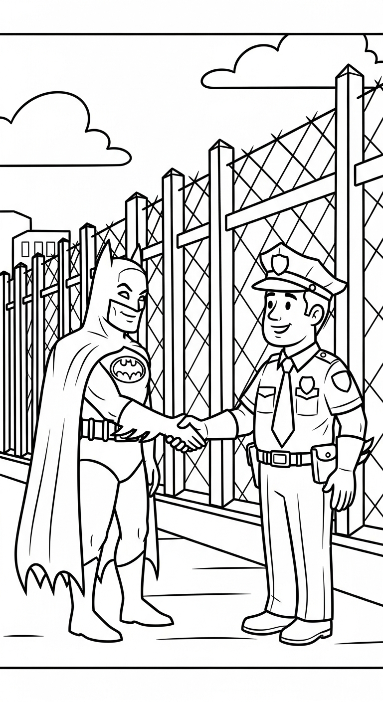 in hình tô màu Batman