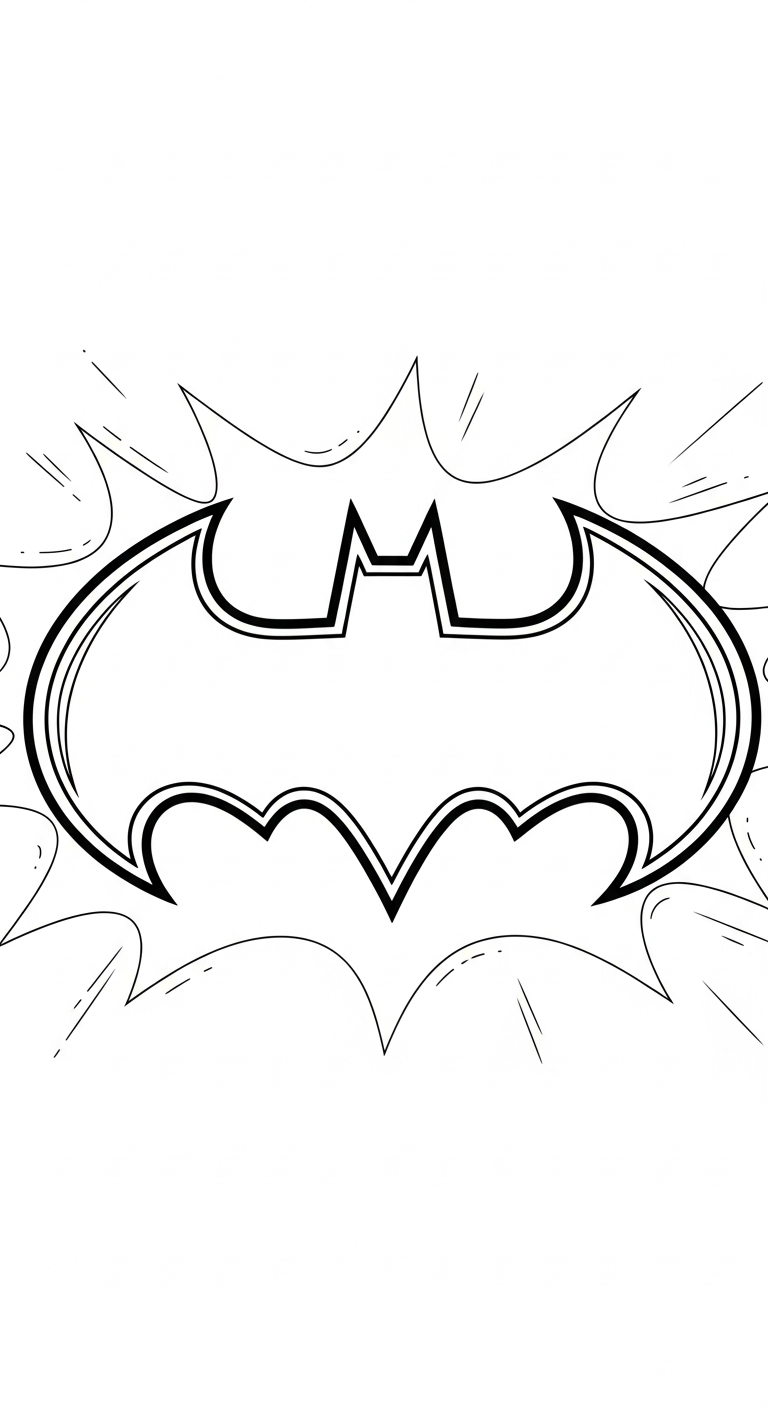 in tranh tô màu Batman cho bé 6 tuổi