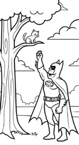 hình tô màu Batman cho bé tải về