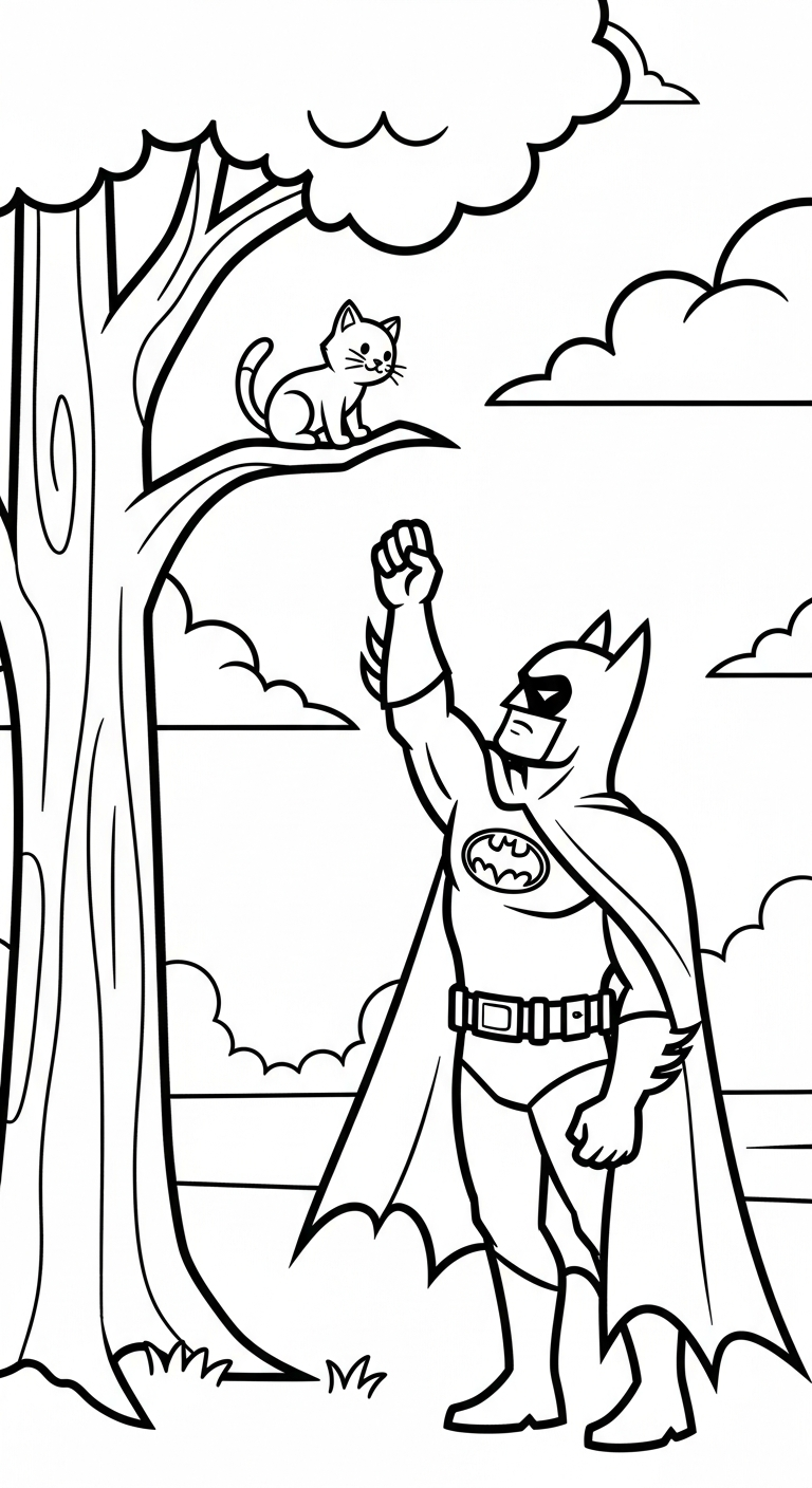 hình tô màu Batman cho bé tải về 1