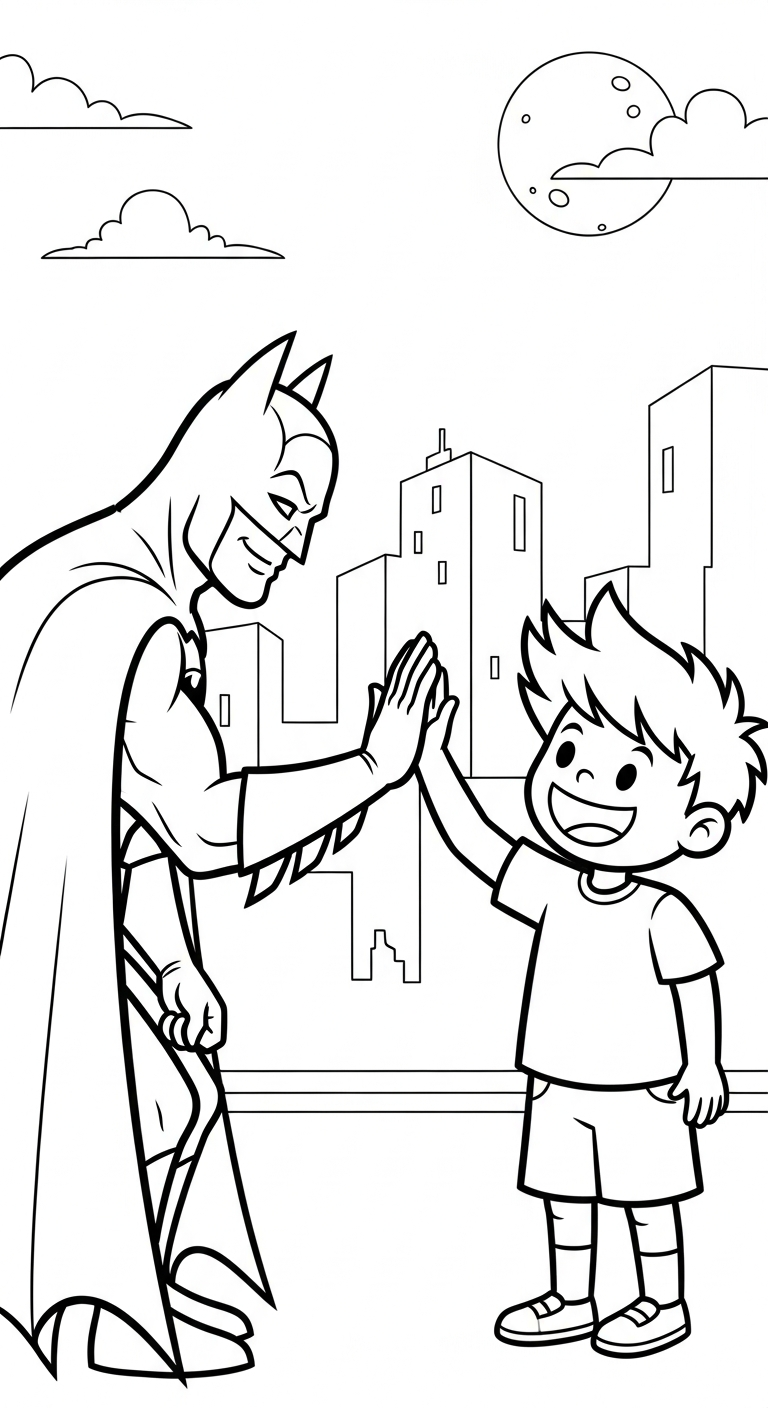 tải tranh tô màu Batman cho bé