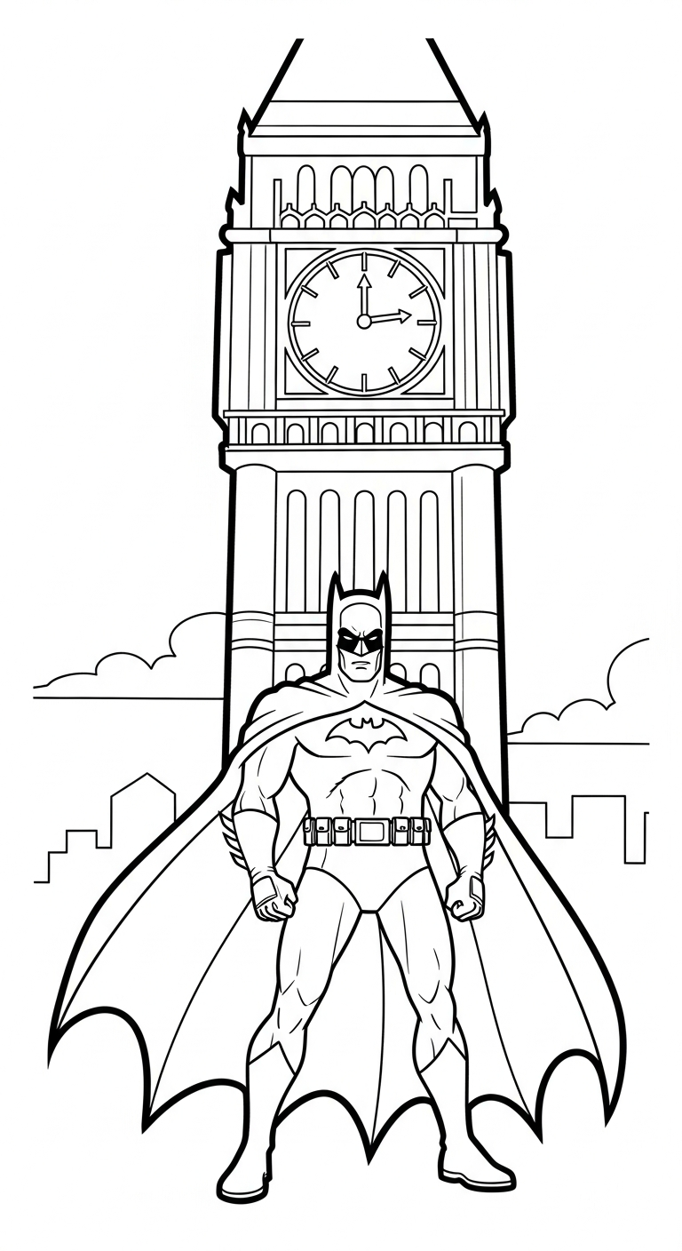 tranh tô màu Batman rõ nét