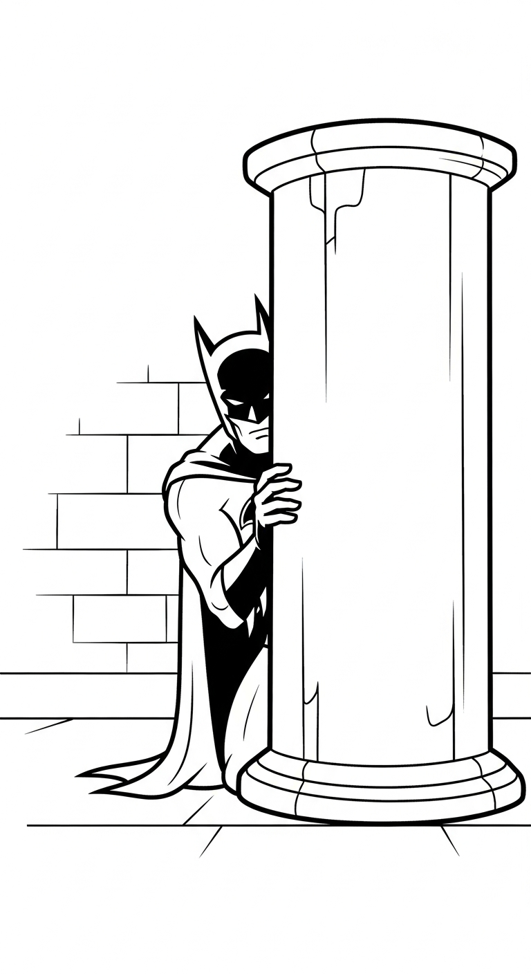 tranh tô màu Batman cho bé 5 tuổi miễn phí