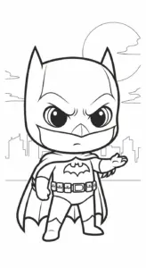 mẫu tranh tô màu Batman cho bé