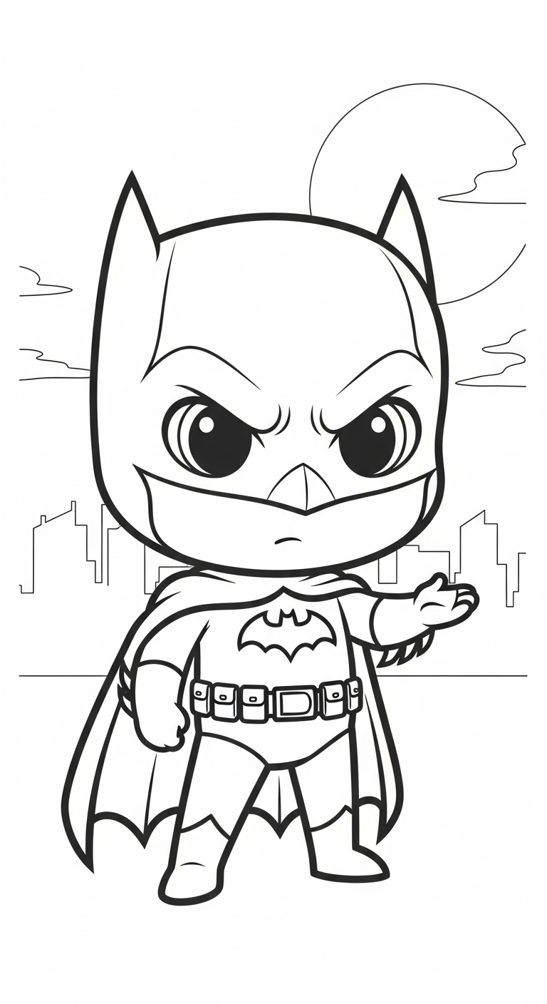 mẫu tranh tô màu Batman cho bé