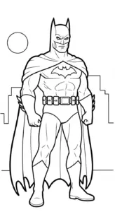 hình tô màu Batman cho bé 6 tuổi