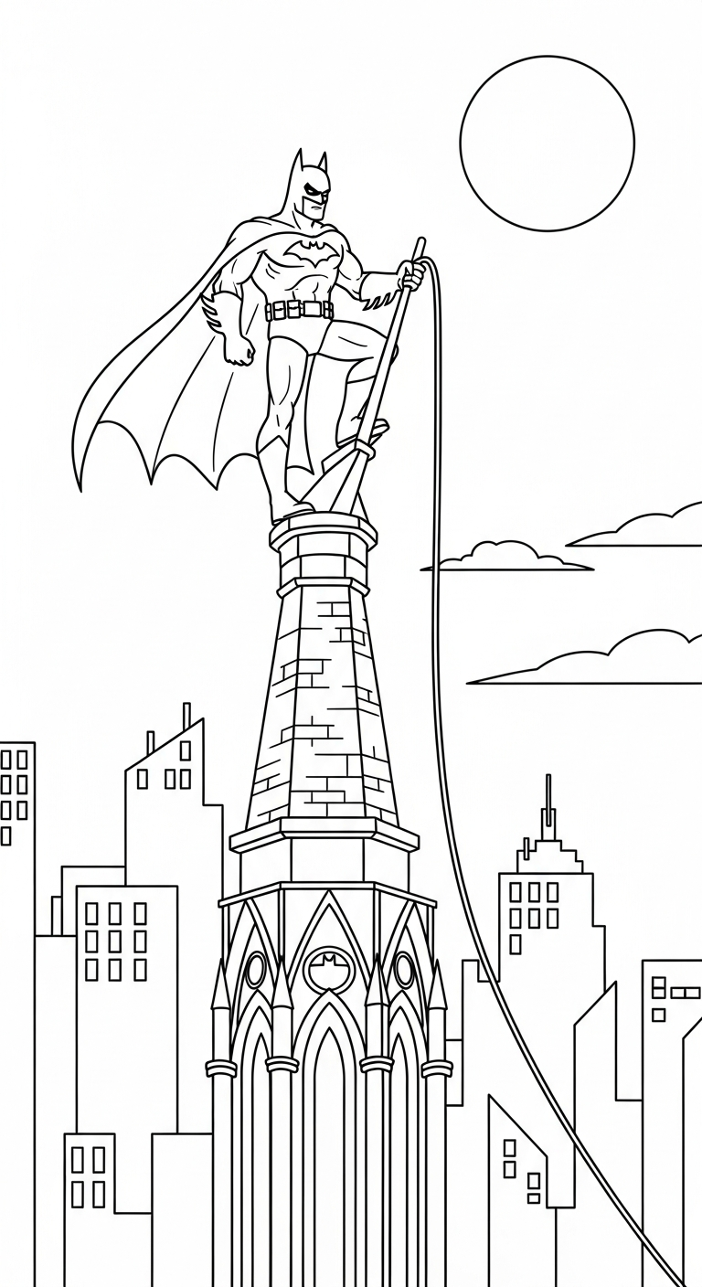 tải hình tô màu Batman cho bé