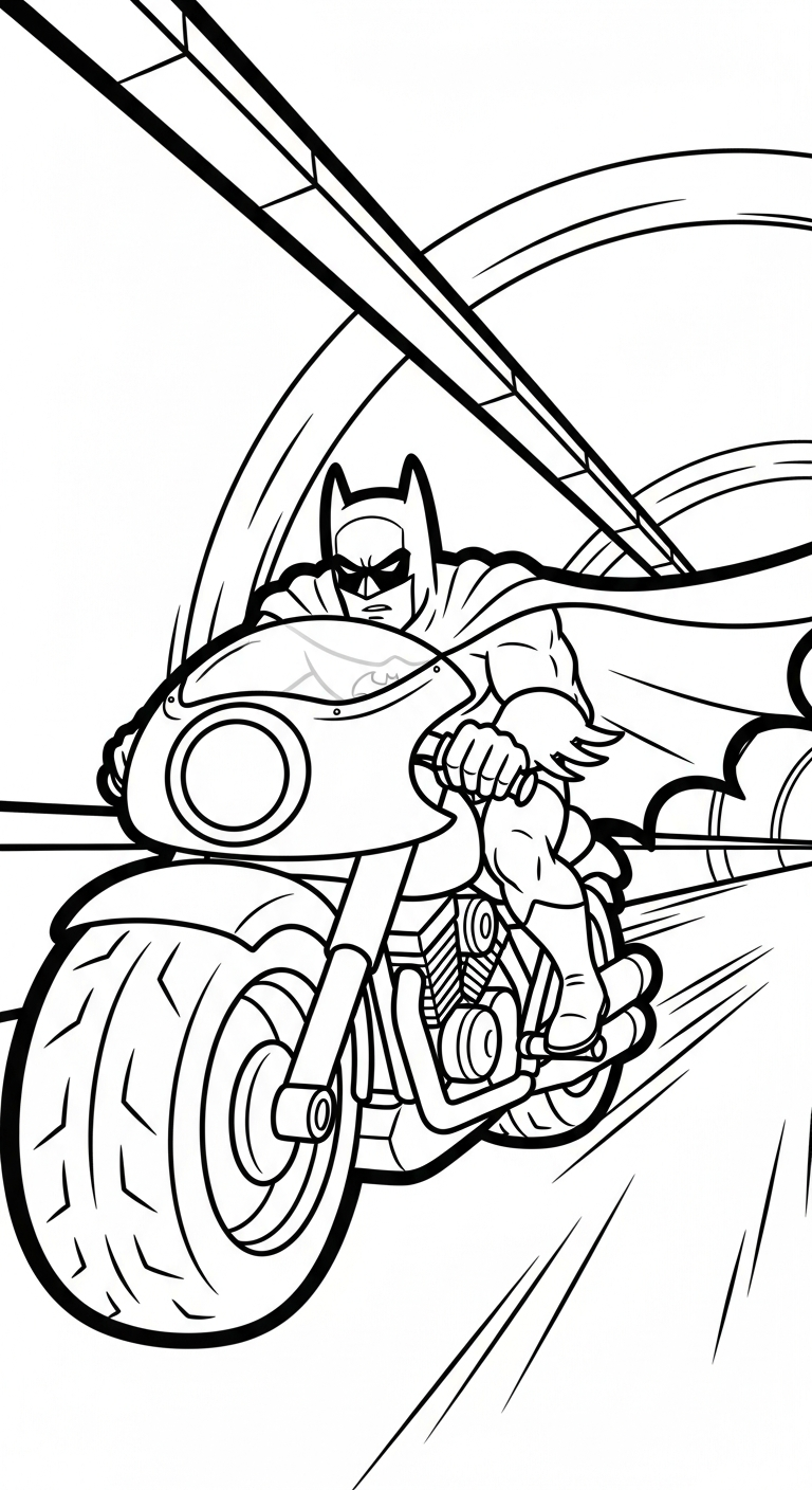 download tranh tô màu Batman cho bé