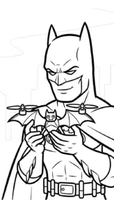 hình tô màu Batman cho bé 4 tuổi