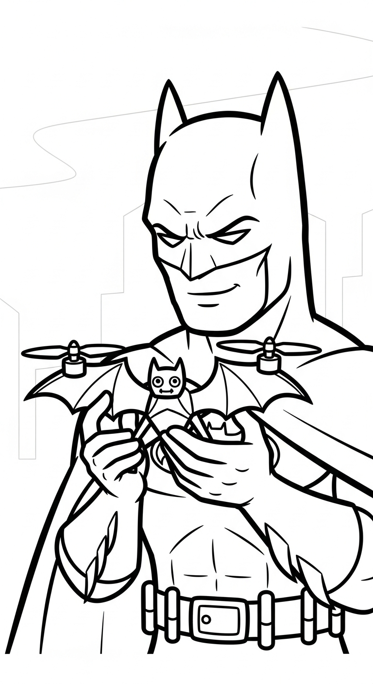 hình tô màu Batman cho bé 4 tuổi