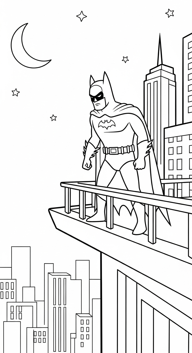 download hình tô màu Batman miễn phí