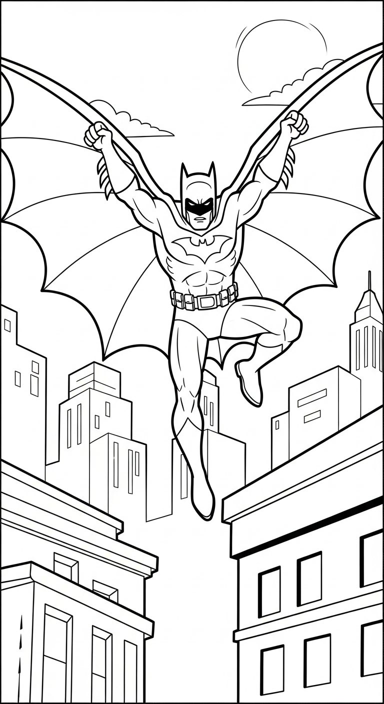 tranh tô màu Batman cho bé tải về