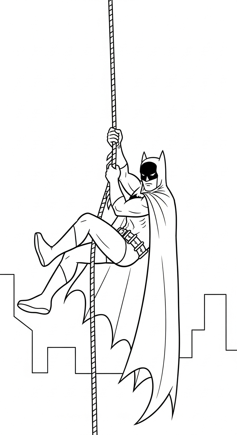 in tranh tô màu Batman cho bé 3 tuổi