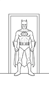 mẫu hình tô màu Batman cho bé