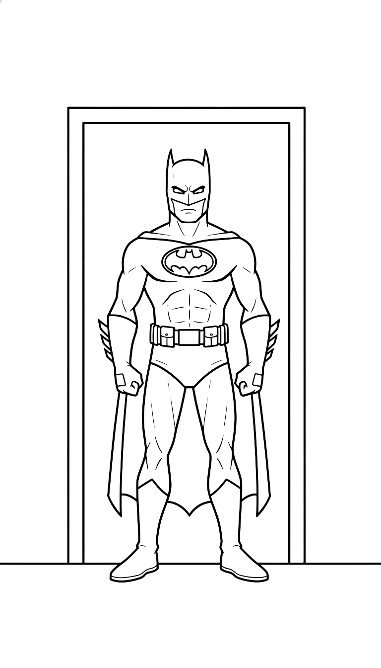 mẫu hình tô màu Batman cho bé