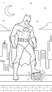 tranh tô màu Batman cho bé 3 tuổi