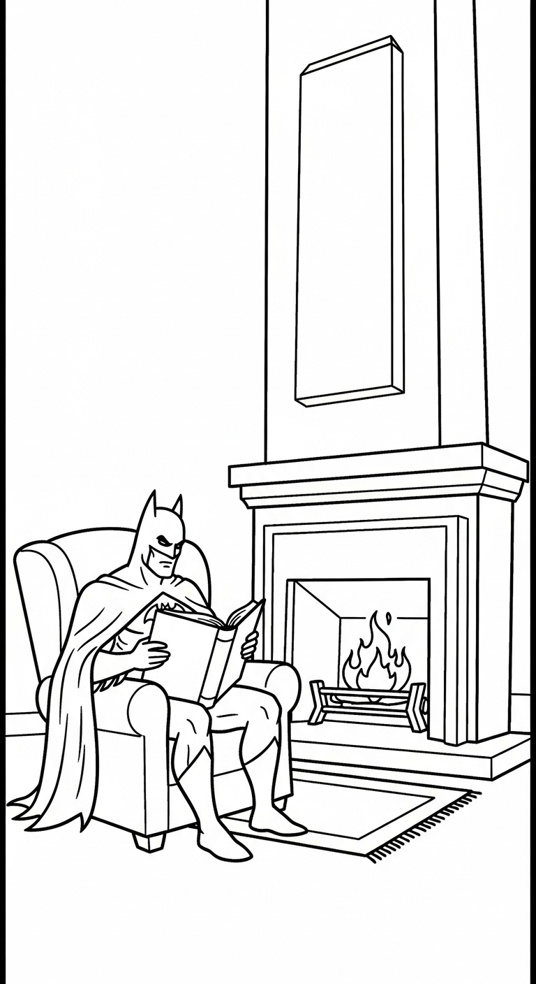 tranh tô màu Batman cho bé 8 tuổi miễn phí