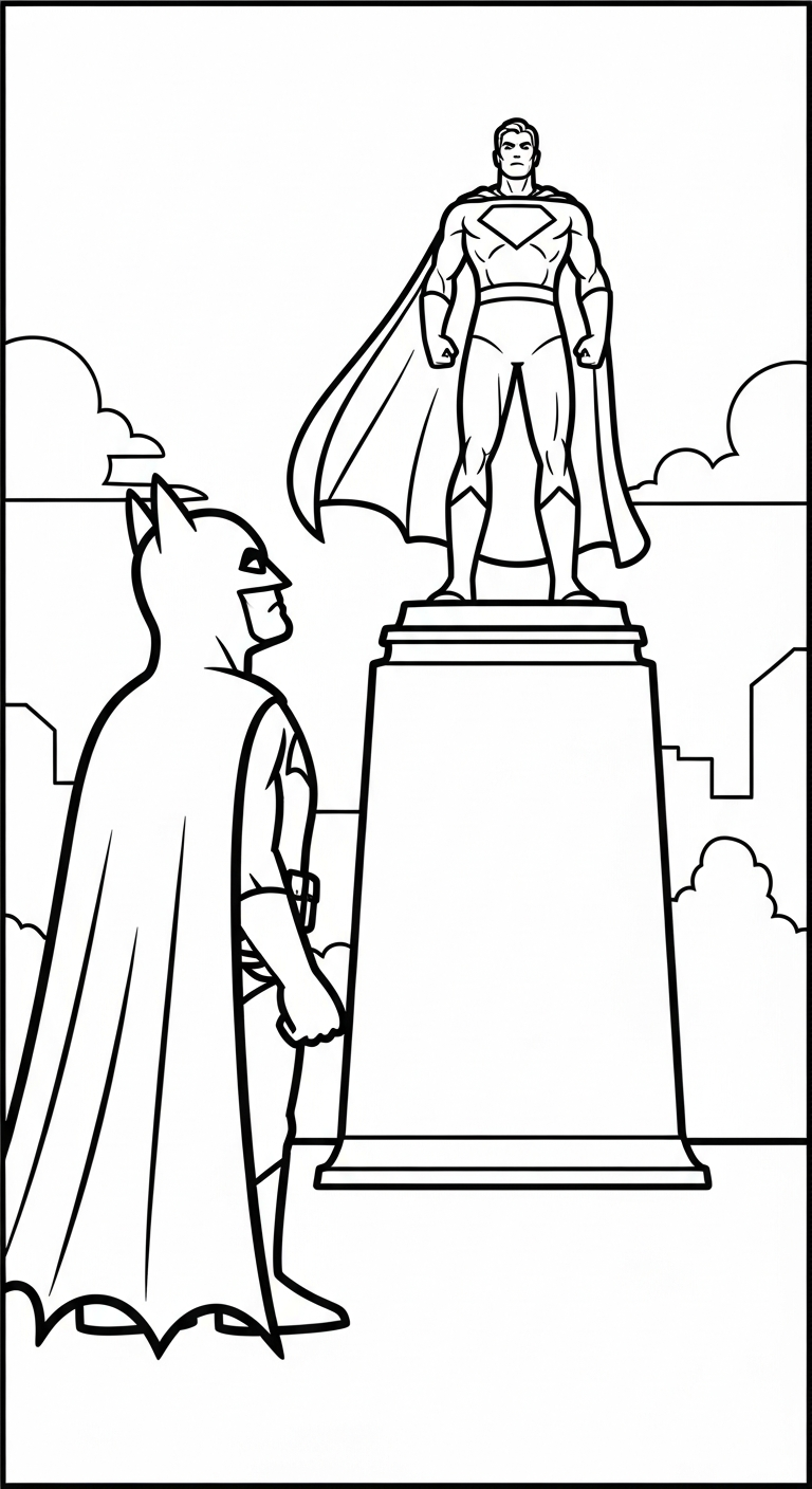 hình tô màu Batman cho bé 7 tuổi