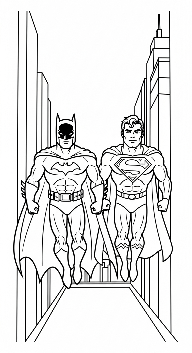 hình tô màu Batman cho bé tải về