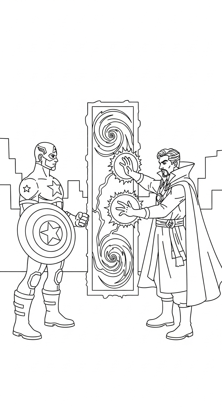 tranh tô màu Đội Trưởng Mỹ tập tô