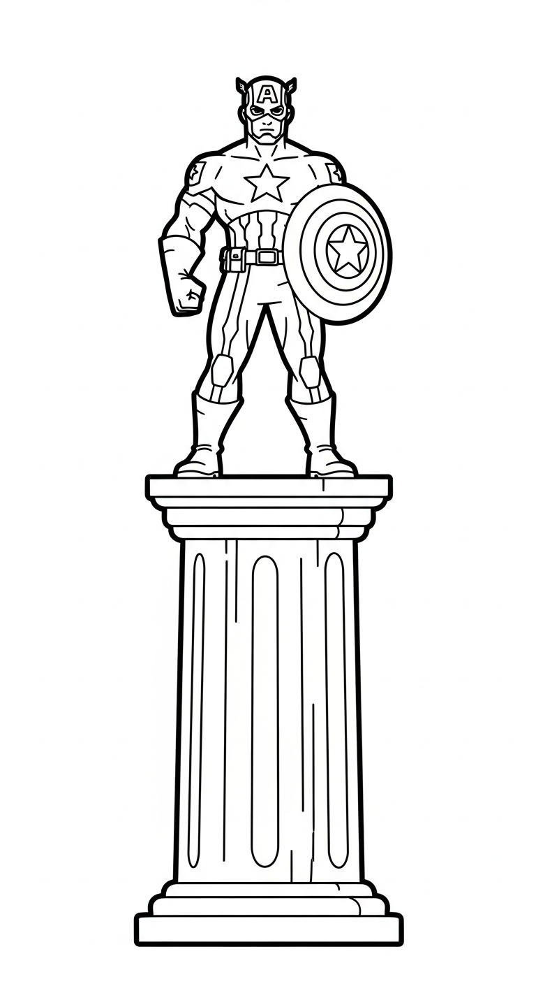 tranh tô màu Đội Trưởng Mỹ tập tô 1