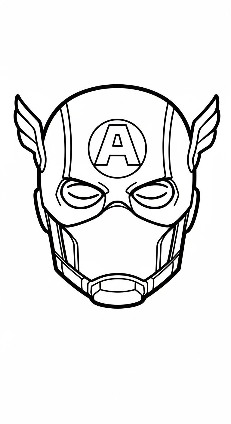 tranh tô màu Đội Trưởng Mỹ cho bé tải miễn phí