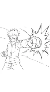 tải hình tô màu Gojo Satoru cho bé 7 tuổi