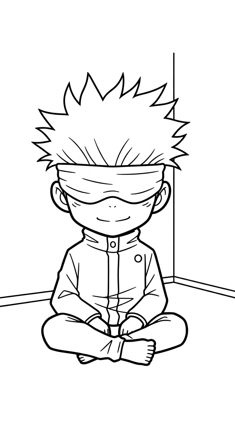 tải hình tô màu Gojo Satoru 1